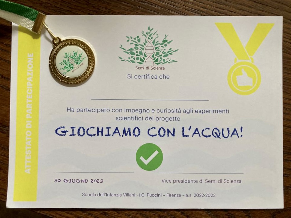 Percorso scientifico per la scuola dell’infanzia giochiamo con l’acqua!